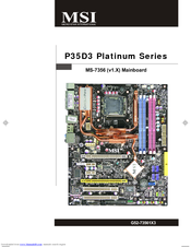 MSI P35D3 Platinum - Motherboard - ATX User Manual