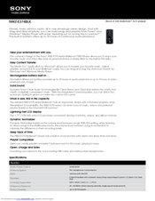 Sony Walkman NWZ-E374BLK Specifications