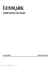 Lexmark X5490 Fax Manual