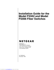 Netgear FS562 Installation Manual