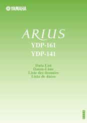 Yamaha Arius YDP-161 Manuals | ManualsLib