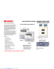 Sharp AR-M162E - Digital Imager B/W Laser Quick Reference Manual