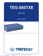 TRENDnet S80TXE - Switch User Manual
