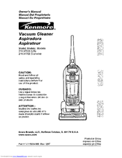 KENMORE 216.37020 Owner's Manual
