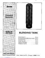 Sears 625.340281 Owner's Manual