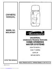 KENMORE 625.347031 Manual