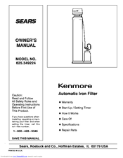 Kenmore 625.349224 Manual