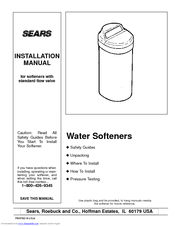 Sears STANDARD-FLOW-VALVE-SOFTENER-INSTALLATION Installation Manual