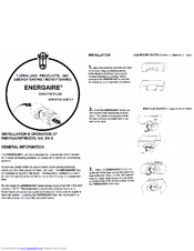 Tjernlund EA5 DUCT BOOSTER FAN 8504029 Manual