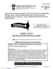 TJERNLUND SS1R SIDESHOT WITH UC1 UNIVERSAL CONTROL (VERSION X.06) 8504117 REV B 0206 Installation Instructions Manual