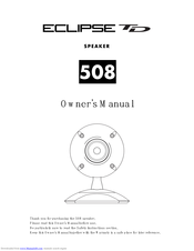 Eclipse TD 508 Owner's Manual