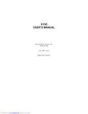 KURZWEIL K150 - ANNOTATED PROGRAM LIST User Manual