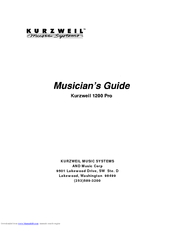 KURZWEIL 1200 Pro Manual
