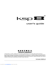 KURZWEIL KSP8 - REV B Manual