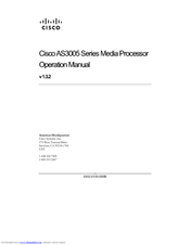 Cisco AS3005 Series Operation Manual