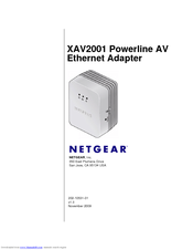 Netgear XAV2001 - Powerline AV Ethernet Adapter User Manual