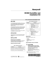 Honeywell H8908 Installation Instructions And Owner's Manual