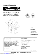 Kenmore 122.16643900 Use And Care Manual