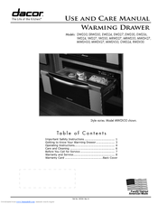 Dacor DWD30 Use And Care Manual