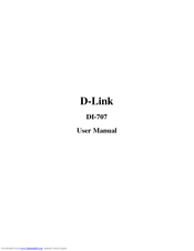 D-Link DI-707 User Manual