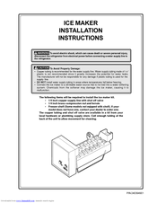 Frigidaire IM115 - Ice Maker Kit Installation Instructions Manual