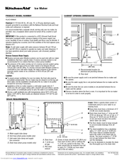 KitchenAid KUIO18NN Dimensions And Installation Information