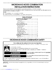 Whirlpool MH1170XSB Installation Instructions Manual