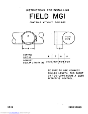 FIELD CONTROLS 1986800 Installation Instructions