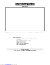 FIELD CONTROLS CK-62 Instructions Manual