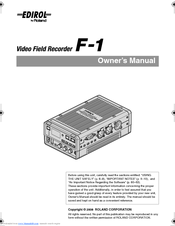 EDIROL F-1 Owner's Manual