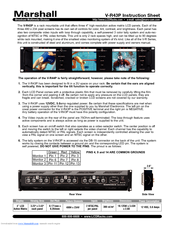 Marshall Amplification V-R43P Instruction Sheet