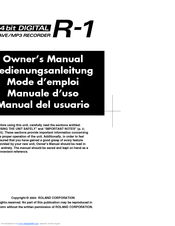 EDIROL R-1 Owner's Manual