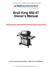 Onward Broil King 950-47 Owner's Manual