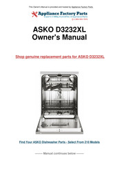 Asko D3232XL Use And Care Manual