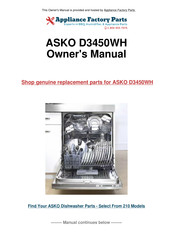 Asko D3450 Use And Care Manual