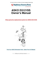 Asko D3121 Use & Care Manual
