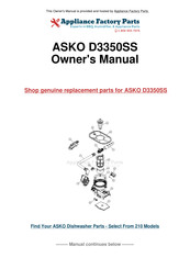 Asko D3350 Use & Care Manual