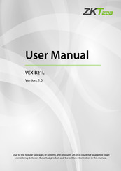 ZKTeco VEX-B21L User Manual