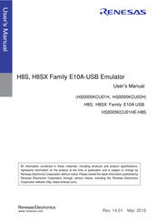 Renesas SuperH Family E10A-USB User Manual