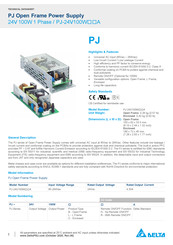 Delta PJ Series Technical Data Sheet