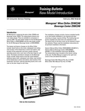 GE Monogram ZDWC240 Training Bulletin