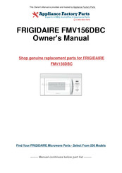Frigidaire FMV156DB Use & Care Manual