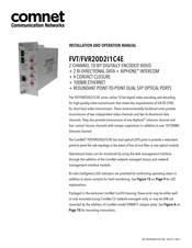 Comnet FVT20D2I1C4E Series Installation And Operation Manual