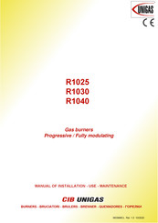 CIB UNIGAS R1040 Manual Of Installation - Use - Maintenance
