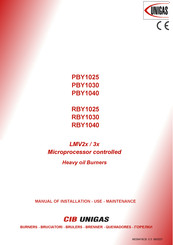 CIB UNIGAS PBY1030 Manual Of Installation - Use - Maintenance