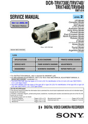 Sony DCR-TRV740 - Digital Handycam Camcorder Service Manual