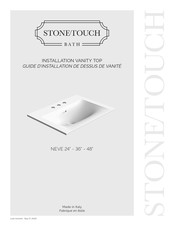 STONE/TOUCH NEVE NEV24WHMT Installation Manual