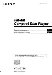 Sony CDX-GT272 Operating Instructions Manual