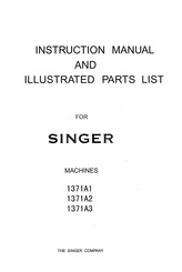 Singer 1371A1 Instruction Manual