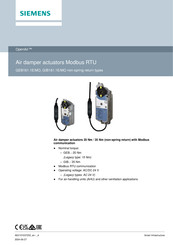 Siemens OpenAir GIB161.1E/MO Manual